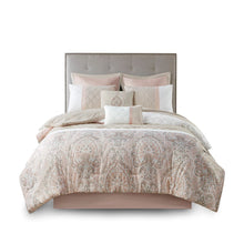 Load image into Gallery viewer, 510 Design Shawnee 100% Polyester 8Pcs Comforter Set - Cal King - Blush 5DS10-0224 By Olliix