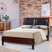 Load image into Gallery viewer, Tall Head Classic Furniture Wood Platform Bed Frame-Queen size