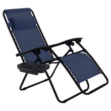 Load image into Gallery viewer, Outdoor Folding Zero Gravity Reclining Lounge Chair-Blue