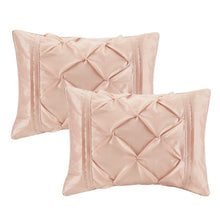 Load image into Gallery viewer, Madison Park Essentials Joella 100% Polyester Tufted 24Pcs Comforter Set - Queen - Blush MPE10-809 By Olliix