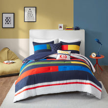 Load image into Gallery viewer, Morris Stripe Printed Comforter Set - Twin UHK10-0142 By Olliix