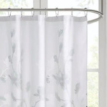 Load image into Gallery viewer, Madison Park Magnolia 65% Rayon 35% Polyester Printed Burnout Shower Curtain MP70-6421 By Olliix