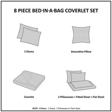 Load image into Gallery viewer, Madison Park Essentials Saben Complete Reversible Coverlet And Cotton Sheet Set MPE13-808 By Olliix