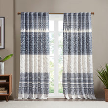 Load image into Gallery viewer, Mila Cotton Printed Window Panel With Chenille Detail And Lining II40-1182 By Olliix