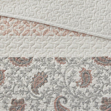 Load image into Gallery viewer, Madison Park Dawn 100% Cotton T180 6 Pcs Printing Pieced Coverlet Set - King/Cal King - Blush MP13-6873 By Olliix