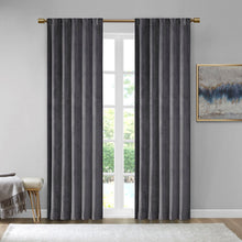 Load image into Gallery viewer, Colt Room Darkening Poly Velvet Rod Pocket/Back Tab Window Panel Pair 5DS40-0227 By Olliix