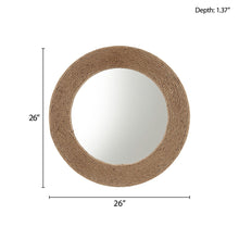 Load image into Gallery viewer, Cove Round Jute Mirror MP95F-0267