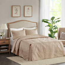 Load image into Gallery viewer, Madison Park Quebec 100% Polyester Fitted Bedspread - King - Khaki MP13-6479 By Olliix