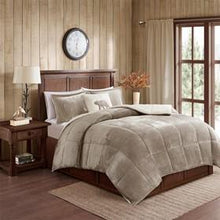 Load image into Gallery viewer, Woolrich Alton 100% Polyester Solid Velour To Berber Comforter Set WR10-2418 By Olliix
