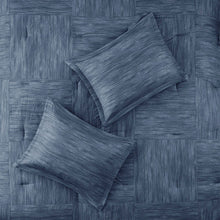 Load image into Gallery viewer, Madison Park Walter 100% Polyester Printed Seersucker 7Pcs Comforter Set - Cal King - Navy MP10-7131 By Olliix