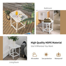 Load image into Gallery viewer, 18 Feet Rear Resistant Side Table for Garden Yard and Patio -White