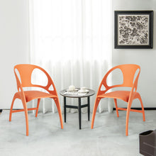 Load image into Gallery viewer, Folding Dining Chairs Set of 2 with Armrest and High Backrest-Orange