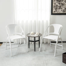 Load image into Gallery viewer, Folding Dining Chairs Set of 2 with Armrest and High Backrest-White