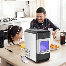 Load image into Gallery viewer, Ice Maker Countertop 44lbs Per Day with Ice Shovel and Self-Cleaning-Black