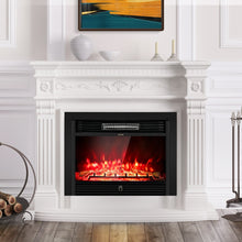 Load image into Gallery viewer, 28.5 inch Recessed Mounted Standing Fireplace Heater with 3 Flame Option
