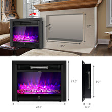 Load image into Gallery viewer, 28.5 inch Recessed Mounted Standing Fireplace Heater with 3 Flame Option