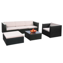 Load image into Gallery viewer, 6 pcs Outdoor Patio Rattan Cushioned Sofa