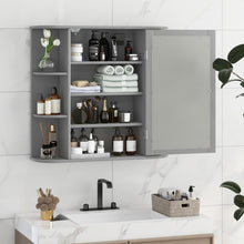Load image into Gallery viewer, Multipurpose Mount Wall Surface Bathroom Storage Cabinet with Mirror-Gray