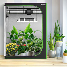 Load image into Gallery viewer, 60 x 60 x 80 Inch Grow Tent High Reflective Mylar with Observation Window-Black