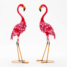 Load image into Gallery viewer, 2-Piece Flamingo Garden Statue Set