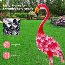 Load image into Gallery viewer, 2-Piece Flamingo Garden Statue Set