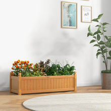 Load image into Gallery viewer, Wooden Rectangular Garden Bed with Drainage System-Natural