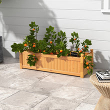 Load image into Gallery viewer, Wooden Rectangular Garden Bed with Drainage System-Natural