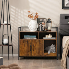 Load image into Gallery viewer, Hidden Cat Washroom with Double Doors and Scratch Cardboard-Coffee