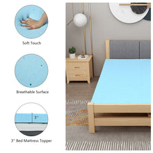 Load image into Gallery viewer, 3" Gel-Infused Cooling Bed Topper for All-Night Comfy-75 x 54 inch
