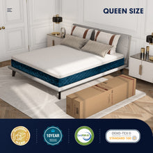 Load image into Gallery viewer, 10 Inch Hybrid Mattress Plush Gel Infused Memory Foam Bamboo Charcoal-Queen Size