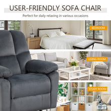 Load image into Gallery viewer, Recliner Chair Single Sofa Lounger Home Theater Seating with Footrest-Gray