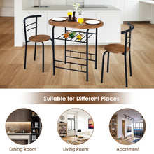 Load image into Gallery viewer, 3-Piece Space-Saving Bistro Set for Kitchen and Apartment
