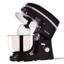 Load image into Gallery viewer, 800 W 5.3 Quart Electric Food Stand Mixer with Stainless Steel Bowl-Black