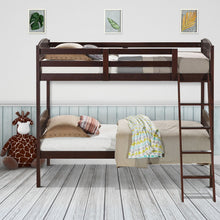 Load image into Gallery viewer, Solid Wood Twin Bunk Beds with Detachable Kids Ladder