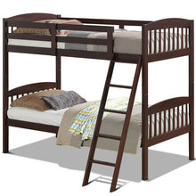 Load image into Gallery viewer, Solid Wood Twin Bunk Beds with Detachable Kids Ladder