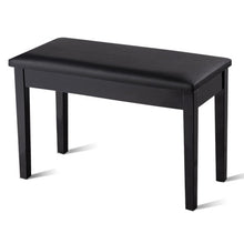 Load image into Gallery viewer, Solid Wood PU Leather Padded Piano Bench Keyboard Seat-Black
