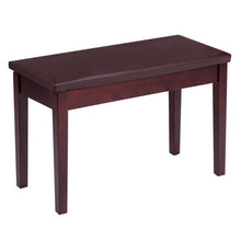Load image into Gallery viewer, Solid Wood PU Leather Padded Piano Bench Keyboard Seat-Coffee