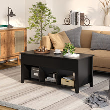 Load image into Gallery viewer, Lift Top Coffee Table with Storage Lower Shelf-Black