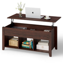 Load image into Gallery viewer, Lift Top Coffee Table with Storage Lower Shelf-Brown
