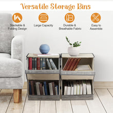 Load image into Gallery viewer, Set of 4 Storage Bins Stackable Cubes with Lid