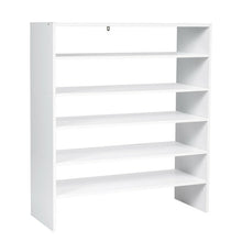 Load image into Gallery viewer, 3 Pieces 31-Inch Stackable Multi-Shape Shoe Rack-White