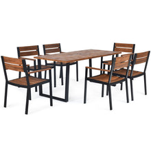 Load image into Gallery viewer, 7 Pieces Patented Outdoor Patio Dining Table Set with Hole