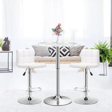 Load image into Gallery viewer, Round Height Adjustable Bistro Bar Table White