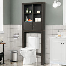 Load image into Gallery viewer, Over the Toilet Storage Cabinet with 4 Open Compartments-Brown