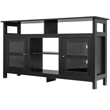 Load image into Gallery viewer, 58 Inch TV Stand Entertainment Console Center with 2 Cabinets-Black