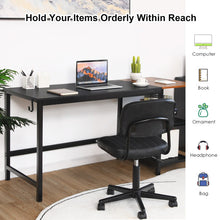 Load image into Gallery viewer, 59 Inch Home Office Computer Desk with Removable Storage Shelves-Black