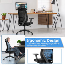 Load image into Gallery viewer, High Back Mesh Office Chair Swivel Reclining Task Chair with Clothes Hanger