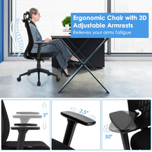 Load image into Gallery viewer, High Back Mesh Office Chair Swivel Reclining Task Chair with Clothes Hanger