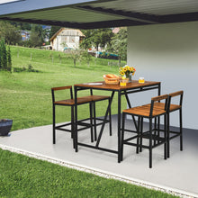 Load image into Gallery viewer, 5 Pieces Outdoor Acacia Wood and PE Rattan Bar Set