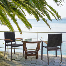 Load image into Gallery viewer, Set of 2 Outdoor Patio PE Rattan Dining Chairs
